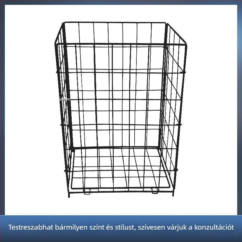 Hegesztett vasdrótból készült mosókosár, modern minimalist design otthonra, modell ZL-106