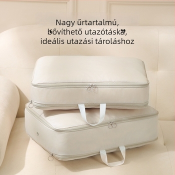 Pehelykabát tároló táska, összecsukható, nagy kapacitású, otthoni és utazási használatra