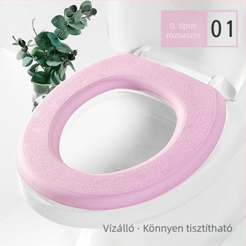 Japán stílusú vastag ragasztóval rögzíthető WC-ülőpárna télre, mosott habból, meleg