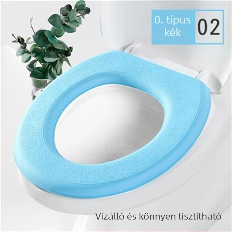 Japán stílusú vastag ragasztóval rögzíthető WC-ülőpárna télre, mosott habból, meleg