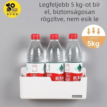 Mágneses oldalhoz rögzíthető hűtőkosár — fúrás nélkül, felakasztható rendező fűszerekhez