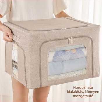 Textil ruhatároló kosár, gardrób rendező doboz, összecsukható tároló kosár