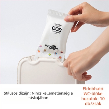 Pocket Travel egyszer használatos vécéülés-huzat készlet, nemszőtt anyagból, vízálló, utazáshoz
