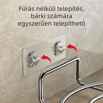 Fali mosdó tárolópolc, fúrás nélkül, fürdőszobába