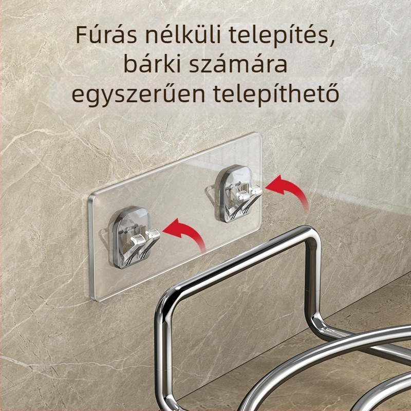 Fali mosdó tárolópolc, fúrás nélkül, fürdőszobába