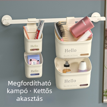 Konyhai többrétegű, függő tárolókosár — falra szerelhető kosár zöldhagymára, gyömbérre és fokhagymára
