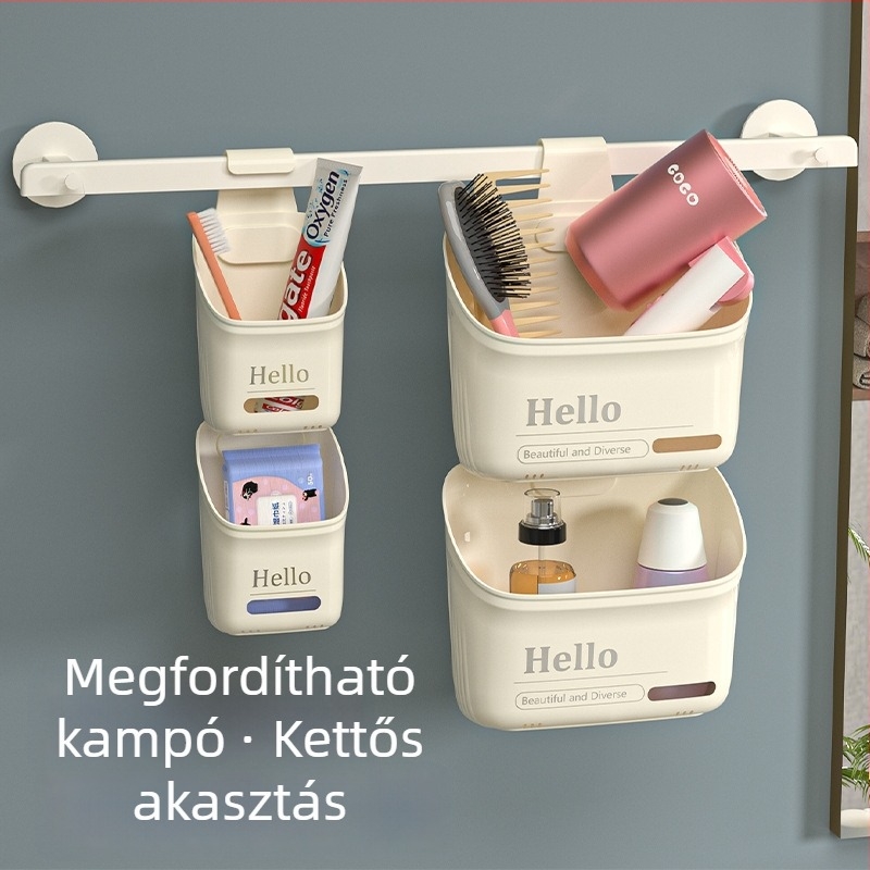 Konyhai többrétegű, függő tárolókosár — falra szerelhető kosár zöldhagymára, gyömbérre és fokhagymára