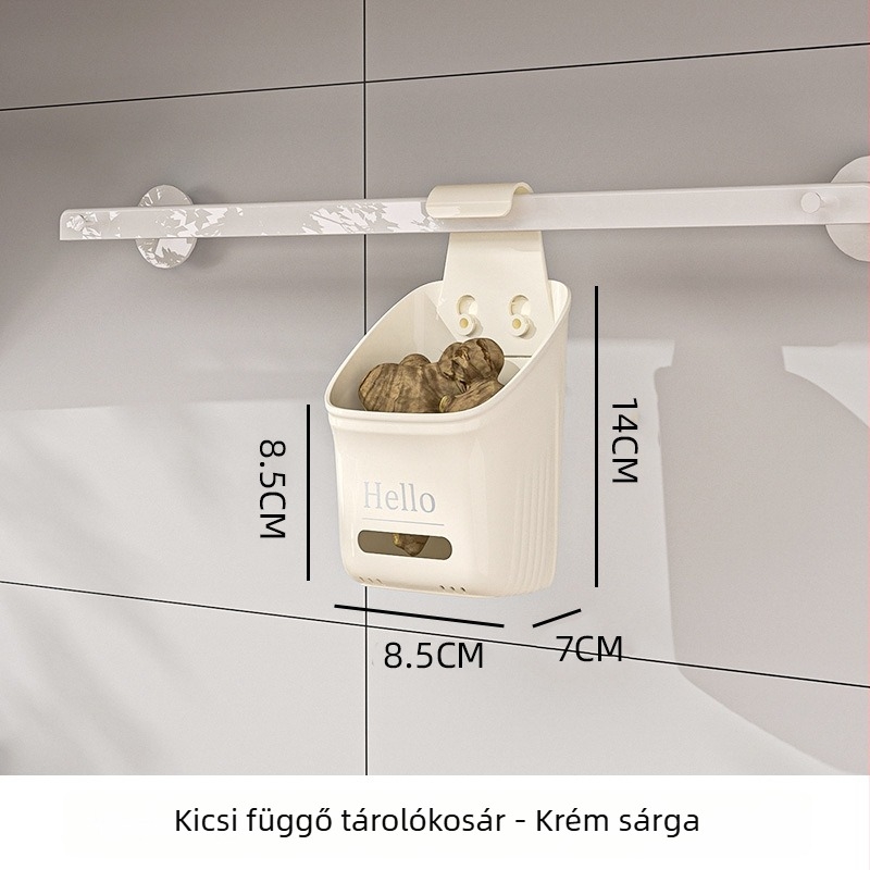 Konyhai többrétegű, függő tárolókosár — falra szerelhető kosár zöldhagymára, gyömbérre és fokhagymára