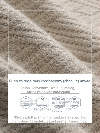 Férfi chenille garbó pulóver, őszi–téli vastag meleg, karcsú szabású, hosszú ujjú