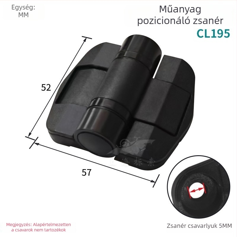 POM nylon fedél műanyag pozicionáló csukló CL195 80°/115°/150° korlátozó beállításokkal