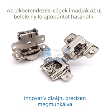 Rejtett csillapítós pánt belsőre nyíló bútorajtókhoz, 3D-s állítás, rövid kar, keskeny keretű bútorokhoz