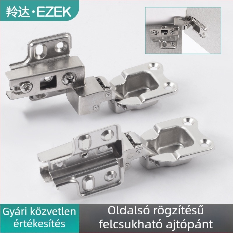 Oldalra szerelt pántok felnyíló ajtókhoz, 35 mm-es kupás pántok TV-szekrényhez és sminktárolóhoz, bal- és jobb oldali speciális formájú pántok