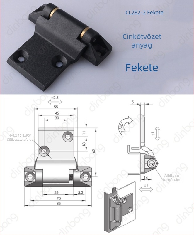 CL282-2 Ipari szekrényajtó zsanér