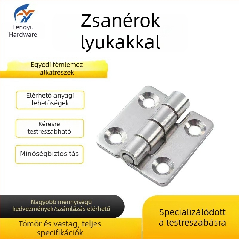 Gyárilag testreszabott, vastagított 304 rozsdamentes acél perforált pánt fasajtókhoz, síknyitású