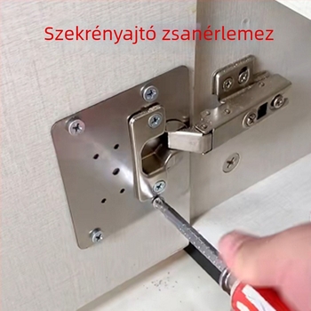 Rozsdamentes acél zsanér rögzítőlemez szekrény- és ruhásszekrényajtókhoz