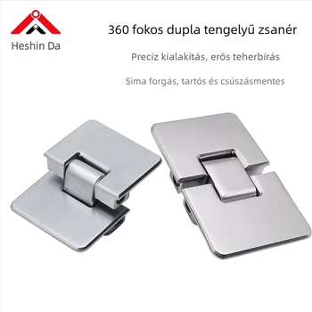 360° cink ötvözetből készült összecsukható csukló, kettős tengellyel, HFA6138, csillapított és állítható nyomatékkal