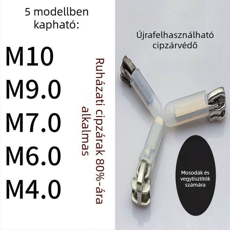 Újrahasználható szilikon cipzárvédő hüvely, karcolás- és ütközés elleni védelemmel, hőálló a magas hőmérsékletű szárításhoz