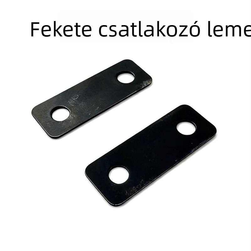 Fekete rozsdamentes acél hátlap csatlakozók fotókerethez, egyenes és sík sarokalkatrészek bútorokhoz