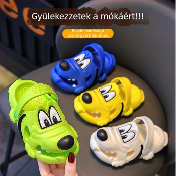 Gyerekeknek szóló rajzfilmszerű kutyás nyári szandál, beltéri és kültéri használatra, uniszex, EVA