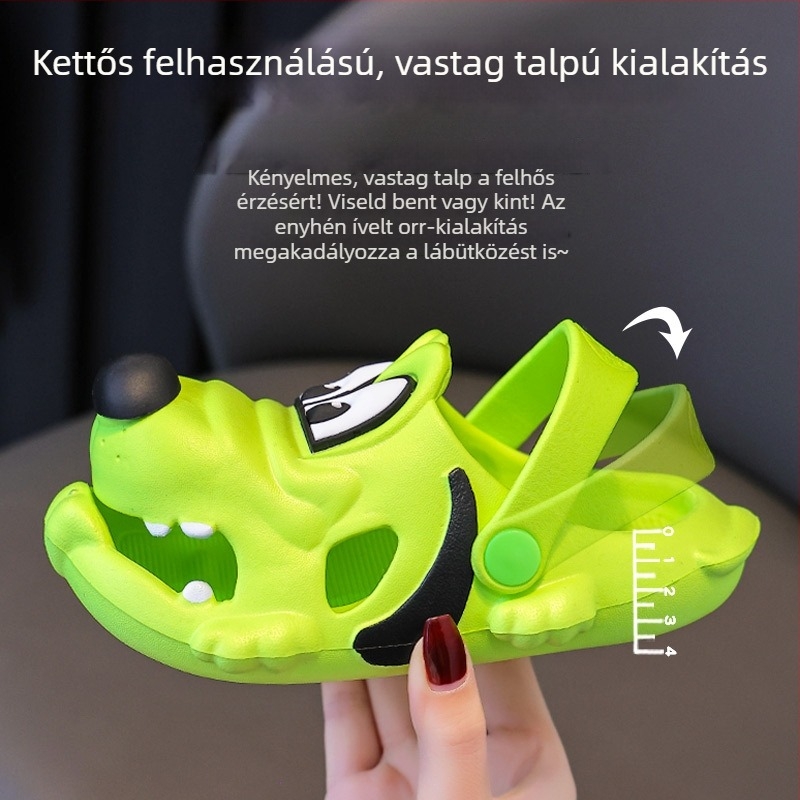 Gyerekeknek szóló rajzfilmszerű kutyás nyári szandál, beltéri és kültéri használatra, uniszex, EVA