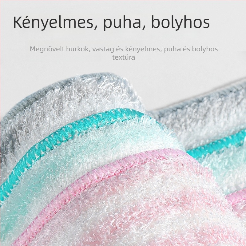 Bambuszrostból készült konyhai törölköző otthonra, vastagított, szöszmentes, nedvszívó tisztító kendő az asztal letörléséhez