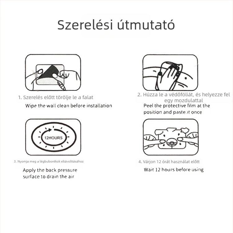 Csiszolt rozsdamentes acél falra szerelhető, fúrás nélküli, erős, multifunkcionális törölközőtartó, 3 darabos készlet