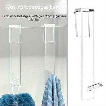 Akril ruhaakasztó, fúrás nélküli, egyetlen kampó fürdőszobába, hálószobába és a konyhába