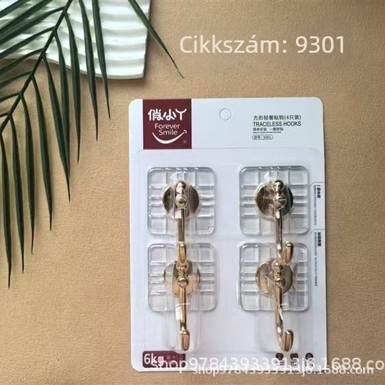Akril ragasztóhorog, egyes horog, teherbírás 1 kg-ig