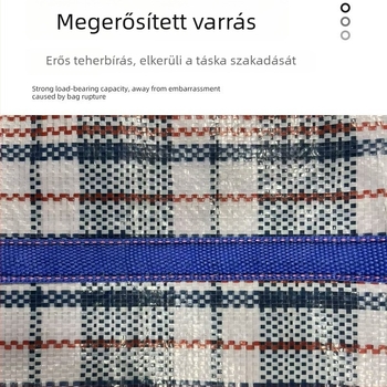 Laminált vízálló költöztető táska – Szövött tárolótáska ruhákhoz és takarókhoz, nagy méret, hordozható kollégiumi tároló