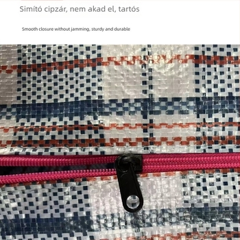 Laminált vízálló költöztető táska – Szövött tárolótáska ruhákhoz és takarókhoz, nagy méret, hordozható kollégiumi tároló