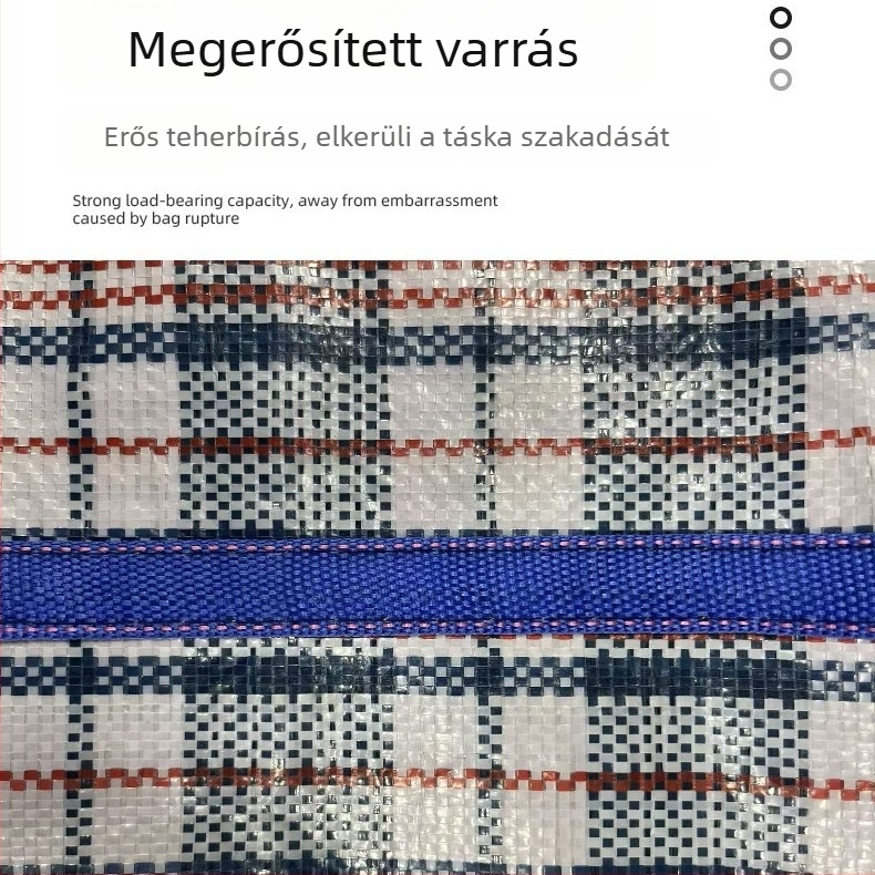 Laminált vízálló költöztető táska – Szövött tárolótáska ruhákhoz és takarókhoz, nagy méret, hordozható kollégiumi tároló