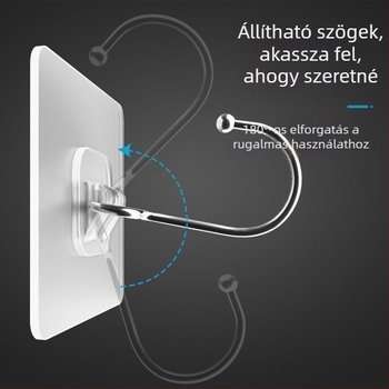 Fúrás nélküli ragasztóhorgok, átlátszó és vízálló, fürdőszobára, vécére és a konyhába
