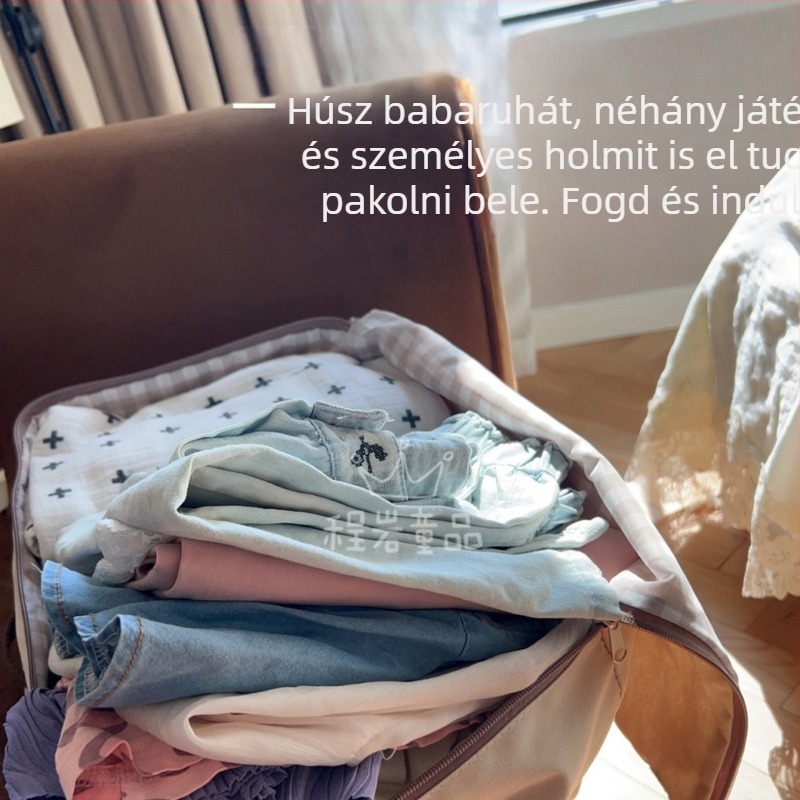 Háromdimenziós aranyos maci, hímzett névvel, nagy kapacitású utazási és otthoni tároló táska