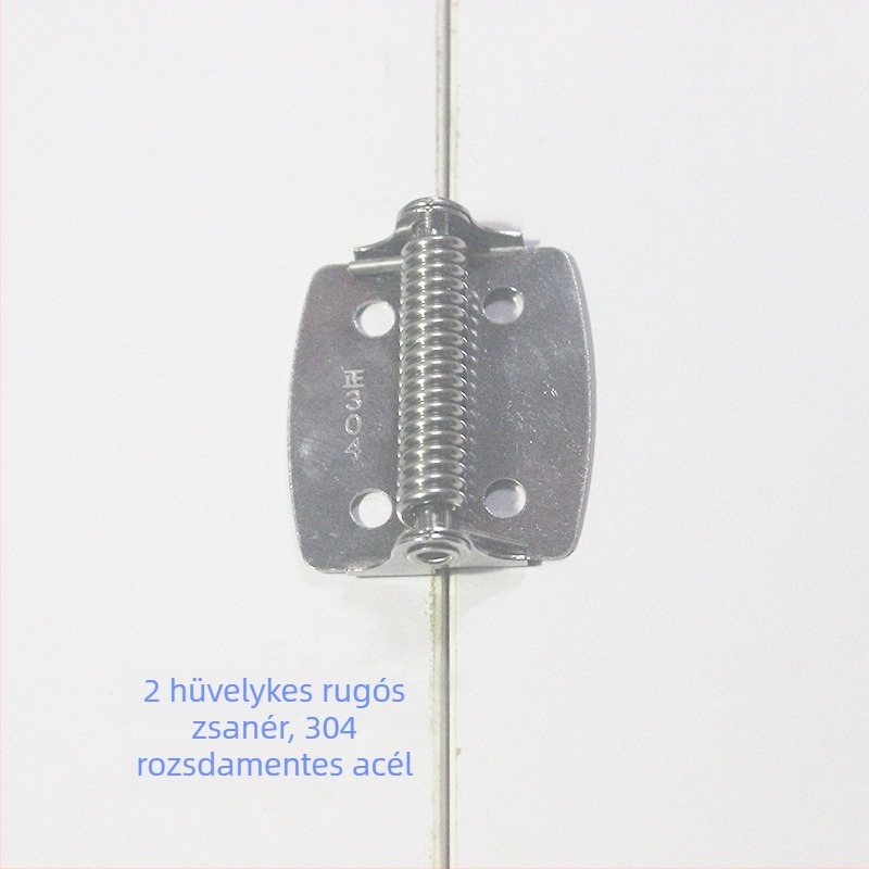 304 rozsdamentes acél rugós zsanér ajtóhoz, automatikus visszacsukódás, mini összecsukható zsanér