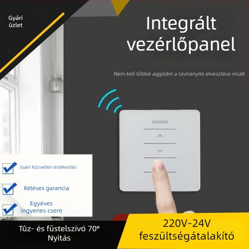 Elektromos ablaknyitó kapcsoló panel 86, 220V–24V transzformátor