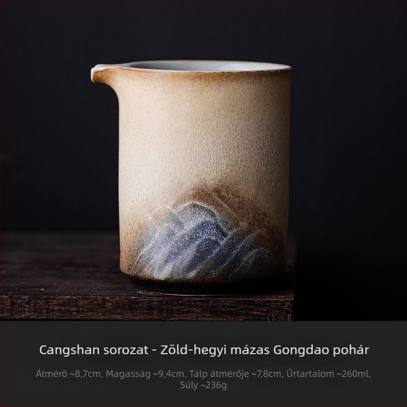 Porcelán Gongfu teáskészlet: nagy kapacitású teátároló és egyenlő osztást szolgáló csésze – otthoni használatra
