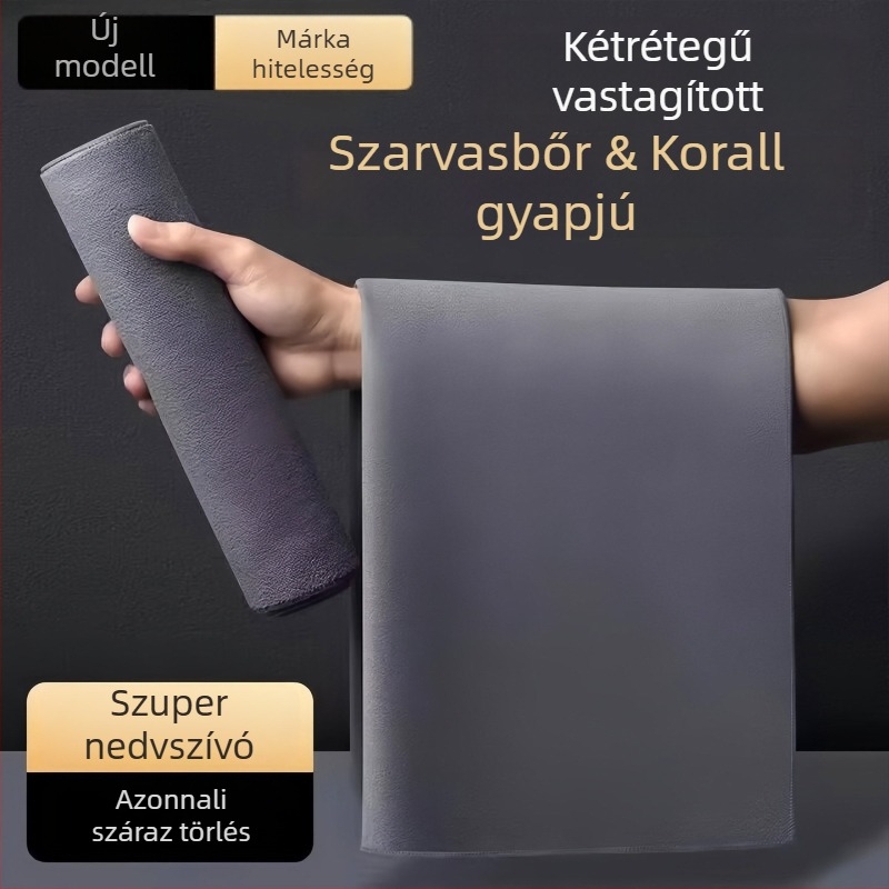 Prémium velúr törlő autómosáshoz – szöszmentes, nyom nélküli belső tisztításra, rendkívül nedvszívó