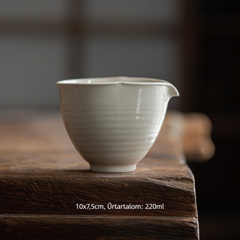 Miyan kerámia Gongfu teáskészlet növényi hamu-glazúrral – egyenlőség-kupa, tea tálca és tea adagoló, japán stílusú teaceremóniás kiegészítők