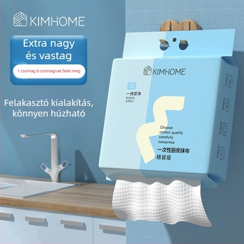 Egyszer használatos konyhai törlőkendők, olajat eltávolító, nem szövött anyag, akasztó és alsó húzható dizájn, családi csomag