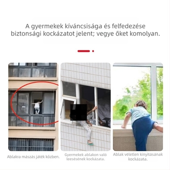 Top Valley ablakzár csúszó ablakokhoz, műanyag‑acél‑alumínium ötvözet, gyermekbiztonság, rögzítő zár és nyíláskorlátozó