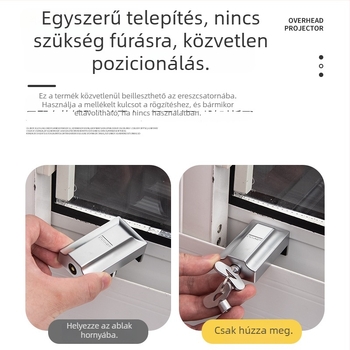Top Valley ablakzár csúszó ablakokhoz, műanyag‑acél‑alumínium ötvözet, gyermekbiztonság, rögzítő zár és nyíláskorlátozó