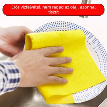 Bambuszrostból készült német stílusú edényrongy, vastag, kiváló nedvszívó képesség, olajálló, háztartási tisztításra