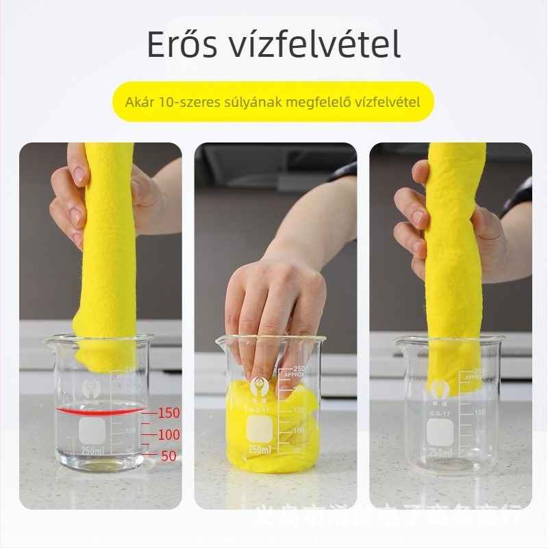 Bambuszrostból készült német stílusú edényrongy, vastag, kiváló nedvszívó képesség, olajálló, háztartási tisztításra