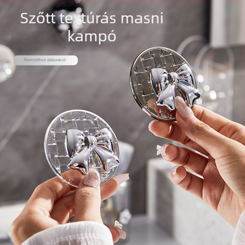 Baixi 4 darabos öntapadós kampó, fúrás nélkül, erős falra szerelhető fürdőszobában és gardróbban, nyom nélkül
