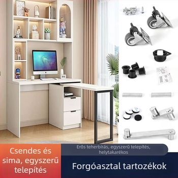 90°-os forgóasztalhoz való hardverkiegészítők összecsukható íróasztalokhoz és bárpult felületekhez