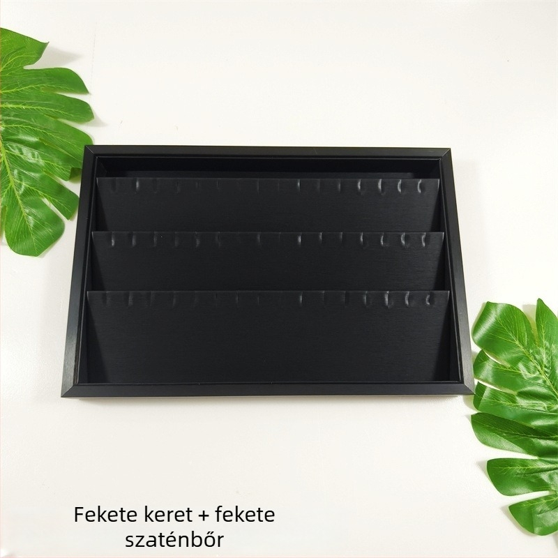 Aranyfém keretes ékszer kiállító tál, fülbevalók és nyakláncok számára