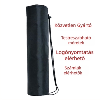Poliészter henger alakú húzókötős tároló táska jóga matracokhoz, nagy kapacitás