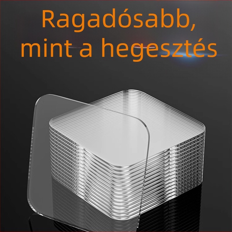 Erős ragasztó patch kétoldalas szalaggal – falra szerelhető kampó, fúrás nélkül, konyhához