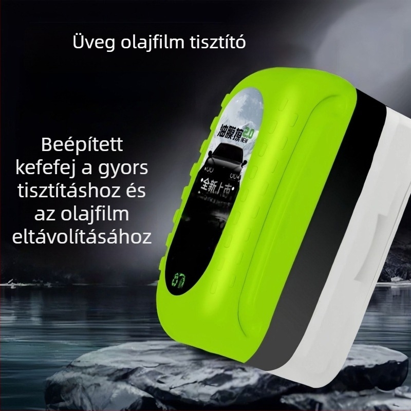 Üvegre olajfilm tisztító törlőkendő beépített üvegvízzel, autó első szélvédőjéhez és visszapillantó tükörhöz, antifagyasztó olajfilmes tisztító