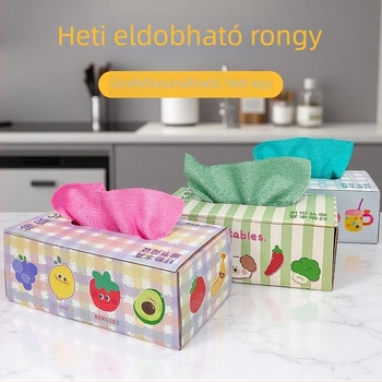 Dobozos mikroszálas nedves és száraz tisztító kendők konyhához és otthonhoz, egyszer használatos